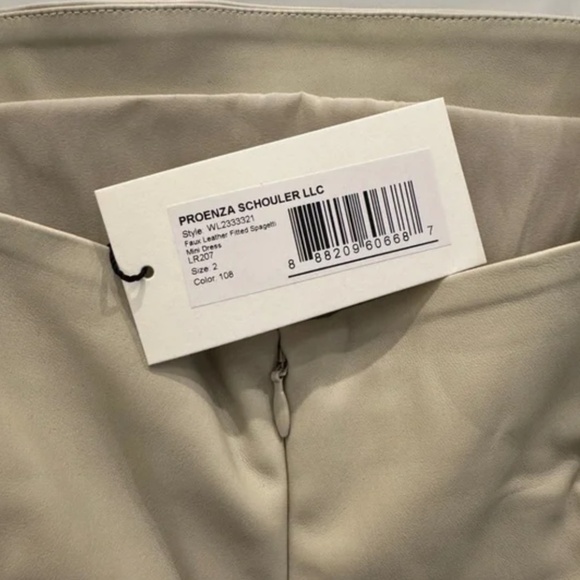 NWT Proenza Schouler White Label Fitted Spaghetti Mini Dress, White NWT - Picture 4 of 4